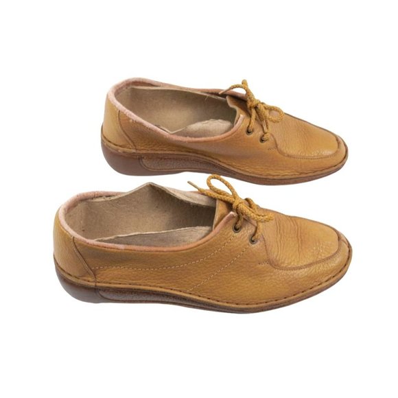 Vtg Wallabee Shoes, Leather Oxfords, Wallabee Stitchcraft Walking Shoes, Lace-Up - Picture 3 of 7